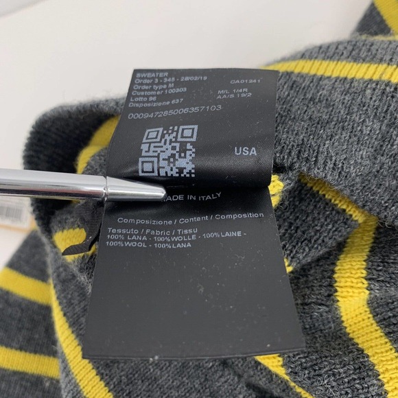 Calvin Klein 205W39NYC Breton Stripe Crew Knit Sweater S *FLAWED* - Picture 9 of 16